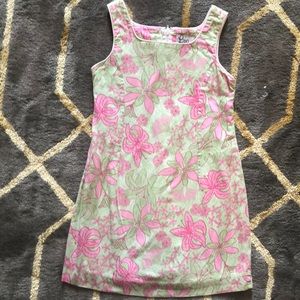 LILLY PULITZER PINK AND GREEN DRESS SIZE 7